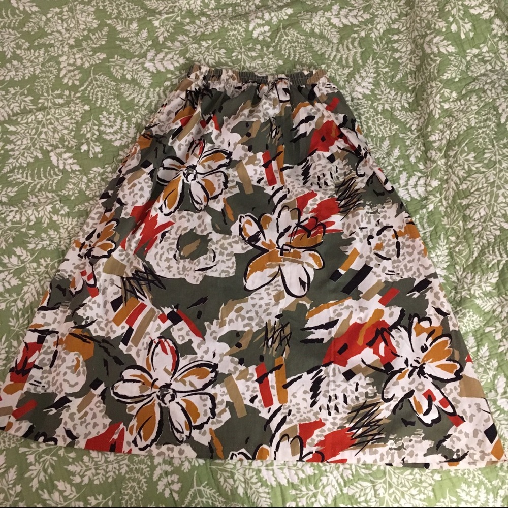 VTG Floral Abstract Skirt